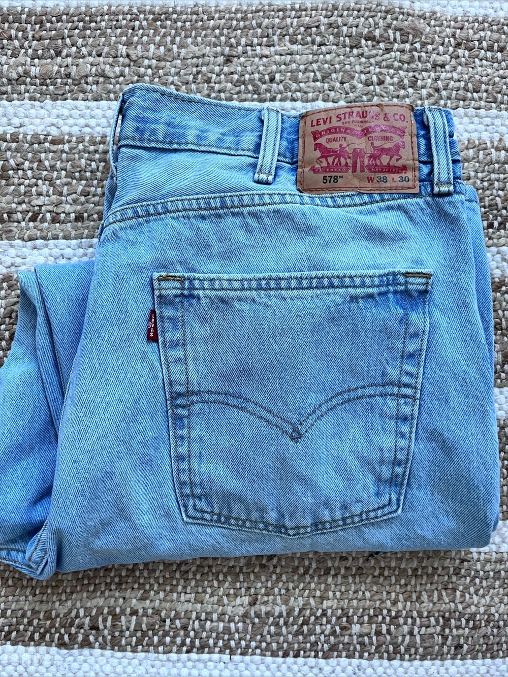 Levi's Men's Light Blue 578 Relaxed Fit Jeans 38/30
